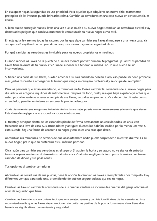 Reemplazar los cierres: imprescindible al mudarse a una nueva casa