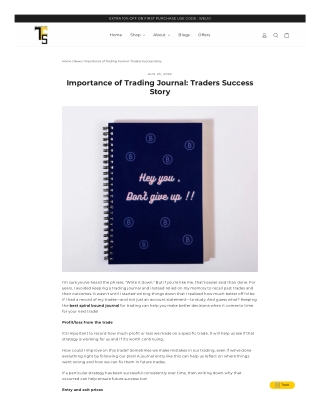 Importance of Trading Journal Traders Success Story