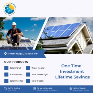 Solar for home and industry in Kanpur and Gurgaon.