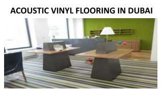 ACOUSTIC VINYL FLOORING IN DUBAI