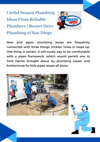 Useful Season Plumbing Ideas From Reliable Plumbers  Rooter Hero Plumbing of San Diego