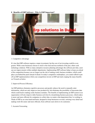 Erp solutions in Dubai