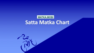 What is the Satta Matka Chart?