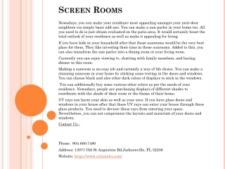 Screen Rooms