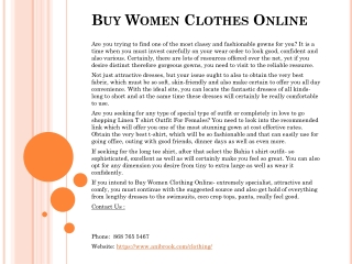 Buy Women Clothes Online