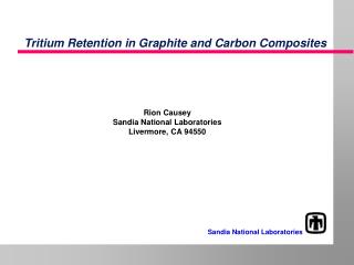 Tritium Retention in Graphite and Carbon Composites