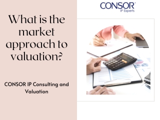What is the market approach to valuation