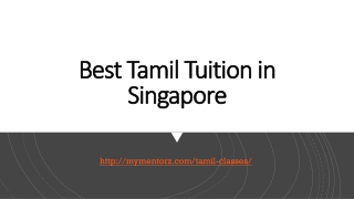 Best Tamil Tuition in Singapore
