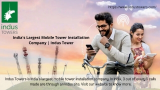 India's Largest Mobile Tower Installation Company | Indus Tower