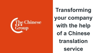 Chinese translation service