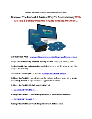 Bollinger Profitz PLR Review – Will You Really Make Money Legit Or Hype Exposed !!