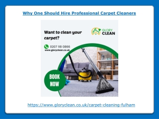 Why One Should Hire Professional Carpet Cleaners