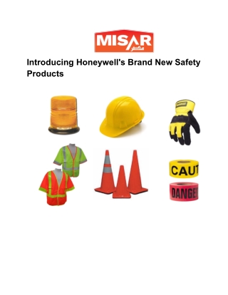 Introducing Honeywell's Brand New Safety Products