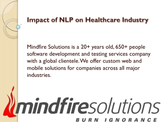 Impact of NLP on Healthcare Industry