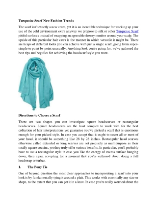 Turquoise Scarf
