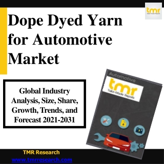 Dope Dyed Yarn for Automotive Market Competitive Environment and Growth  by 2031
