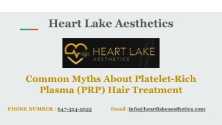 Common Myths About Platelet-Rich Plasma (PRP) Hair Treatment