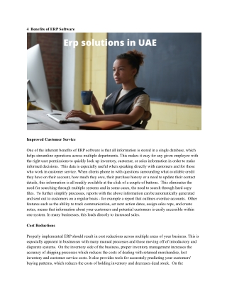 Erp solutions in UAE