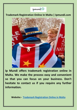 Trademark Registration Online In Malta | Ipmundi.com