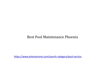 Best Pool Maintenance Phoenix