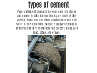 types of cement