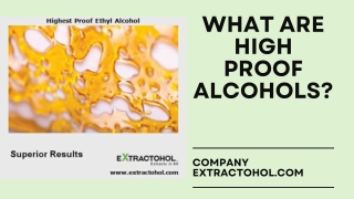 What Are High Proof Alcohols