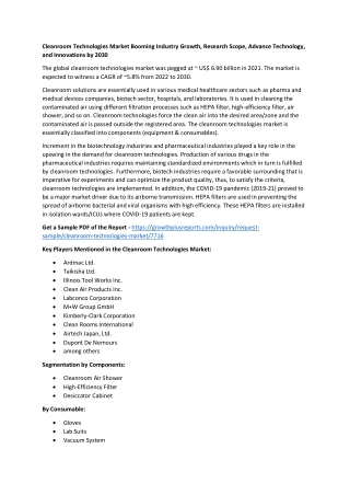 Cleanroom Technologies Market  (1)