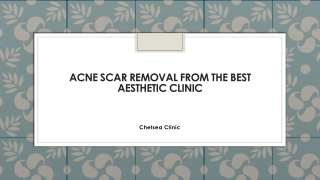 Acne Scar Removal from the best Aesthetic Clinic