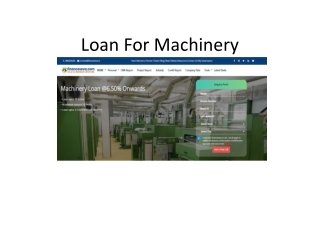 Machinery Loan
