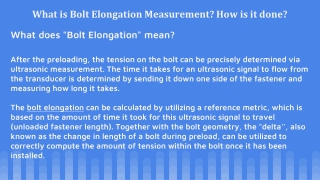 What is Bolt Elongation Measurement_ How is it done_