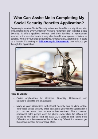 Who Can Assist Me in Completing My Social Security Benefits Application?