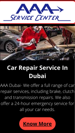 Car Repair Service In Dubai