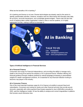 Ai in banking sector - Google Docs