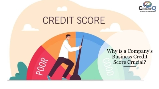 Why is a Company’s Business Credit Score Crucial