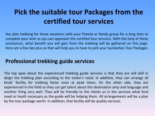 Pick the suitable tour Packages from the certified tour services