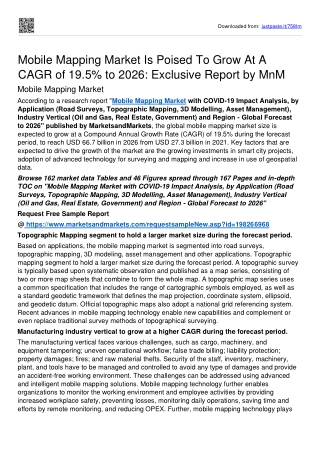 Mobile Mapping Market Grow drastically at USD 66.7 Billion By 2026