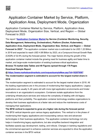 Application Container Market by Service, Platform, Application Area, Deployment