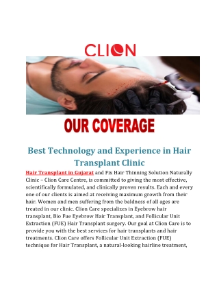 Best Technology  in Hair Transplant Clinic