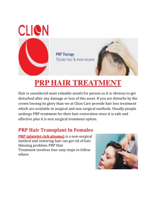 PRP HAIR TREATMENT