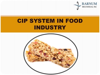 CIP System in Food Industry