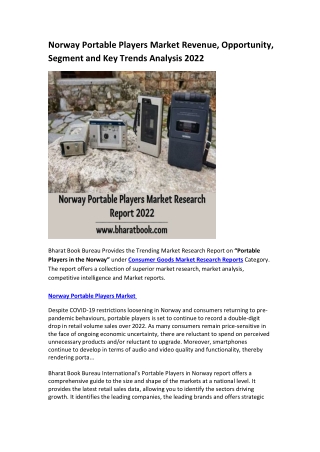 Norway Portable Players Market Research Report 2022