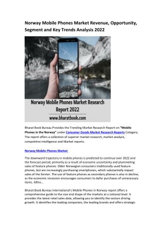 Norway Mobile Phones Market Research Report 2022