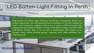 LED Batten Light Fitting in Perth