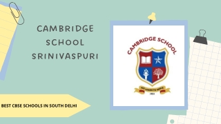 Best CBSE Schools in South Delhi