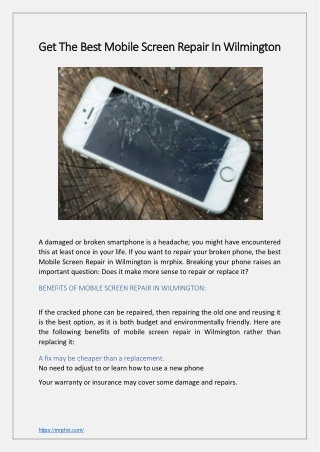 Get The Best Mobile Screen Repair In Wilmington