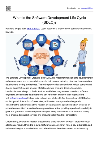 What is the Software Development Life Cycle (SDLC)?