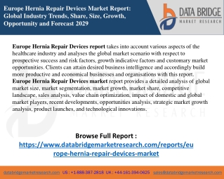 Europe Hernia Repair Devices Market
