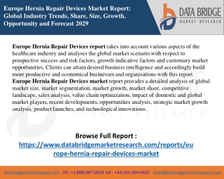 Europe Hernia Repair Devices Market Size