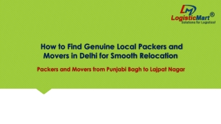 How to Find Genuine Local Packers and Movers in Delhi for Smooth Relocation