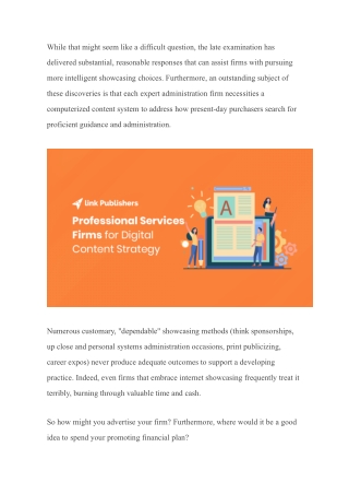 Professional Services Firms for Digital Content Strategy